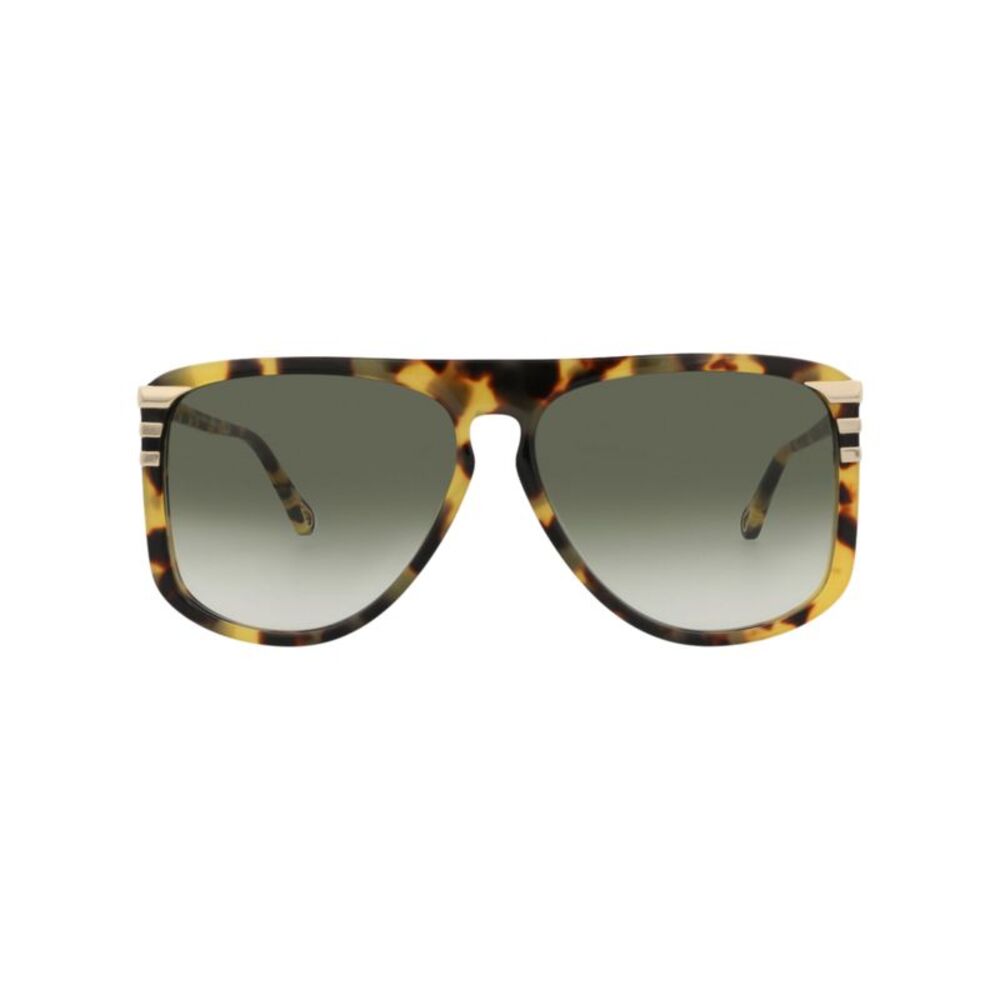 Chloé Aviator-Frame Bio Acetate Sunglasses Brown Womens